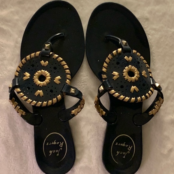Jack Rogers Shoes - Jack Rogers Georgia Jelly Sandals- Navy